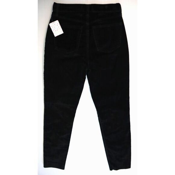 We The Free x Free People OB1033085 Women's Sz 28 Black Velvet Skinny Jeans - Picture 2 of 9